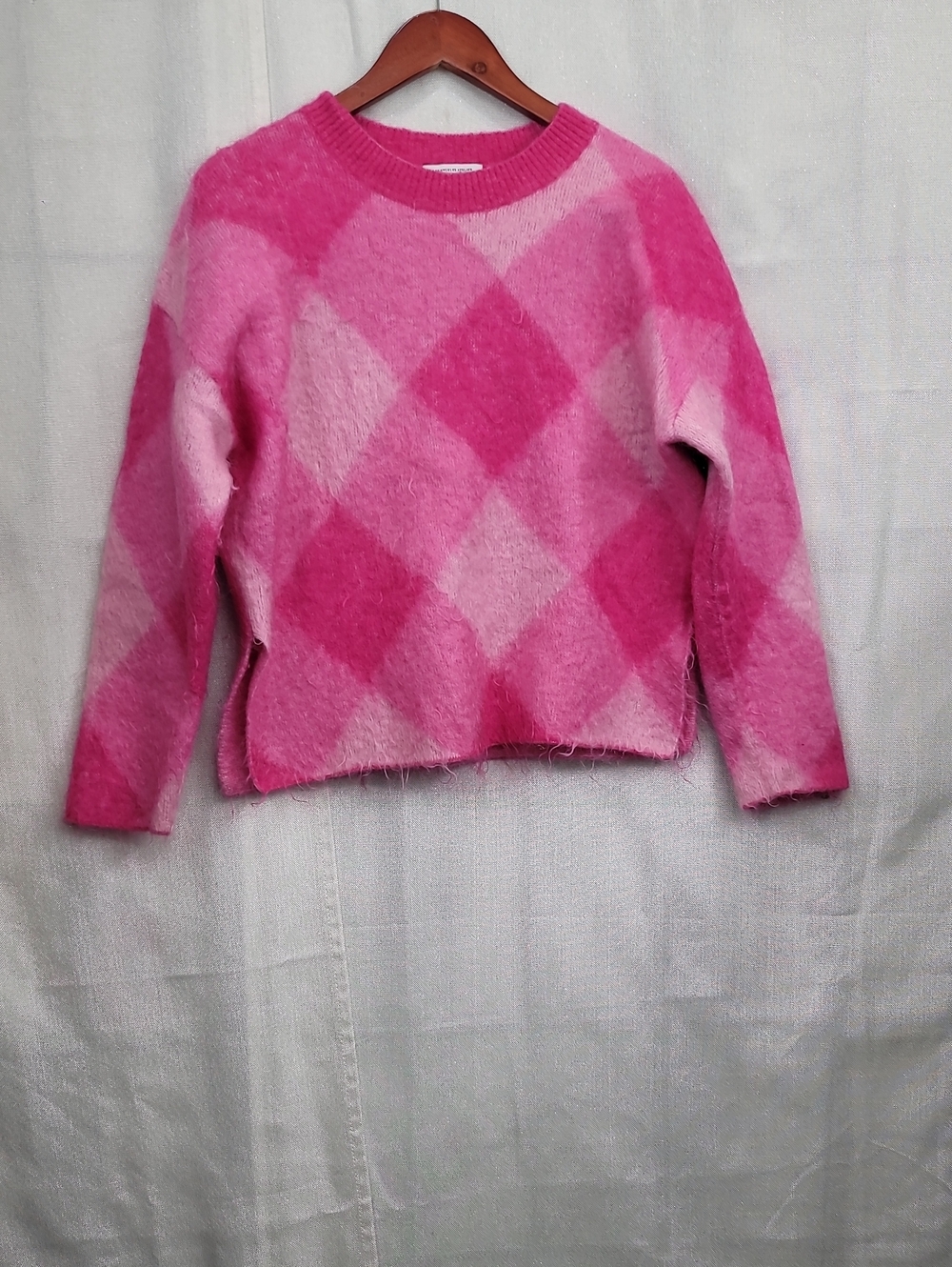 Other Stories Diagonal Plaid Mohair Blend Size M - Picture 3 of 12